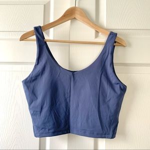 Cropped Athletic Tank Top with Built in Padded Bra